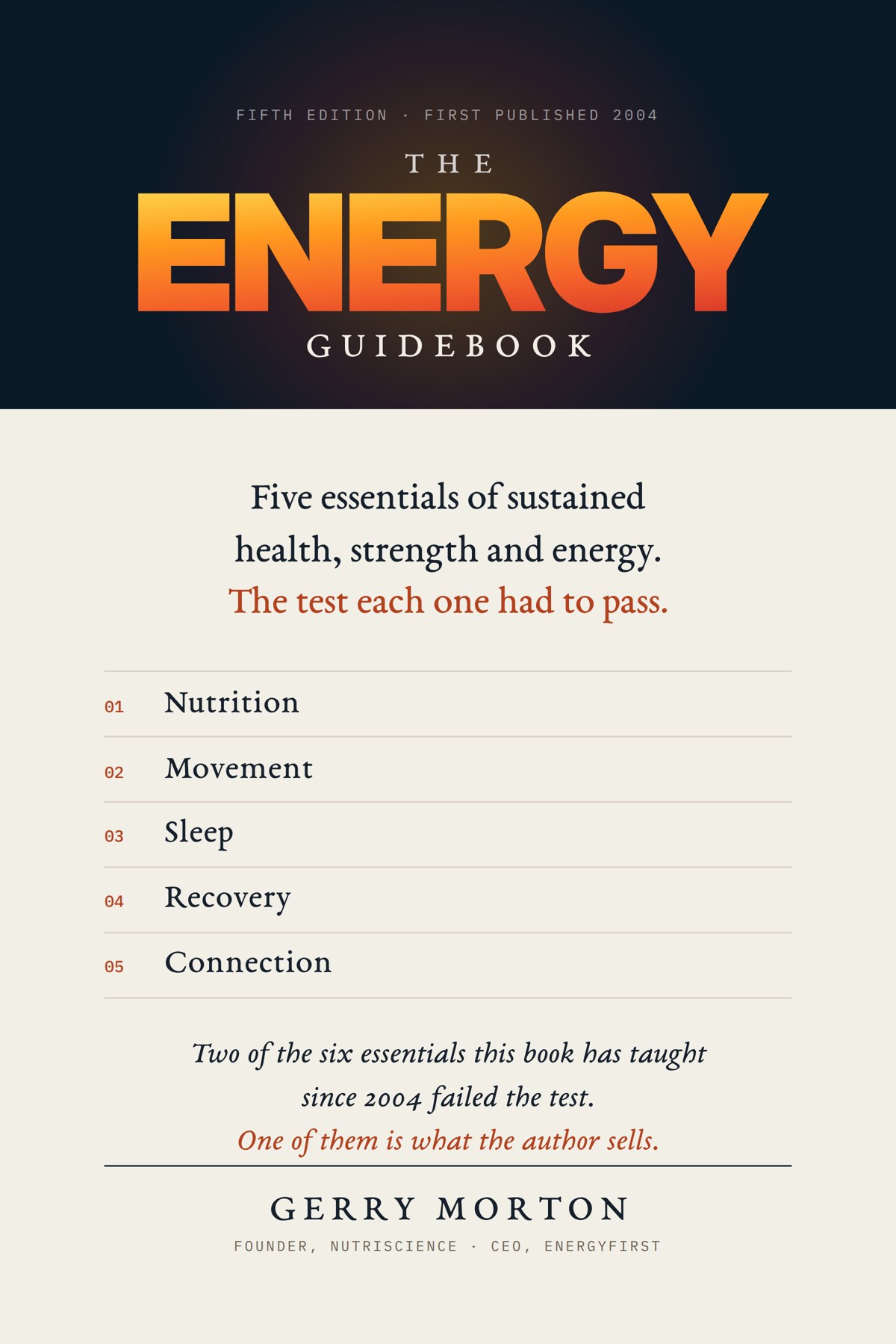Cover of The Energy Guidebook, fifth edition, by Gerry Morton